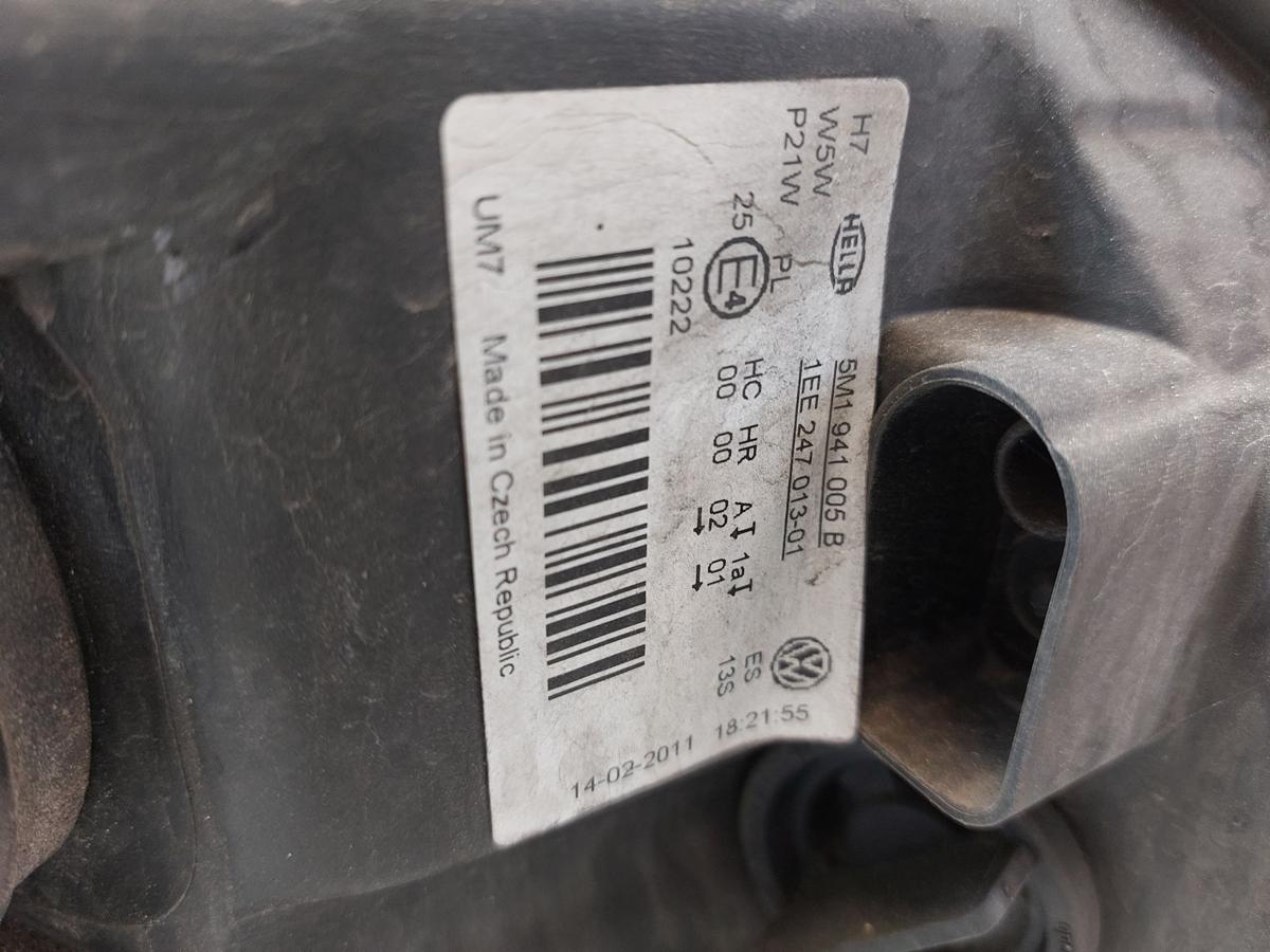 VW Golf Plus 5M Scheinwerfer Hauptscheinwerfer Frontscheinwerfer vorn links