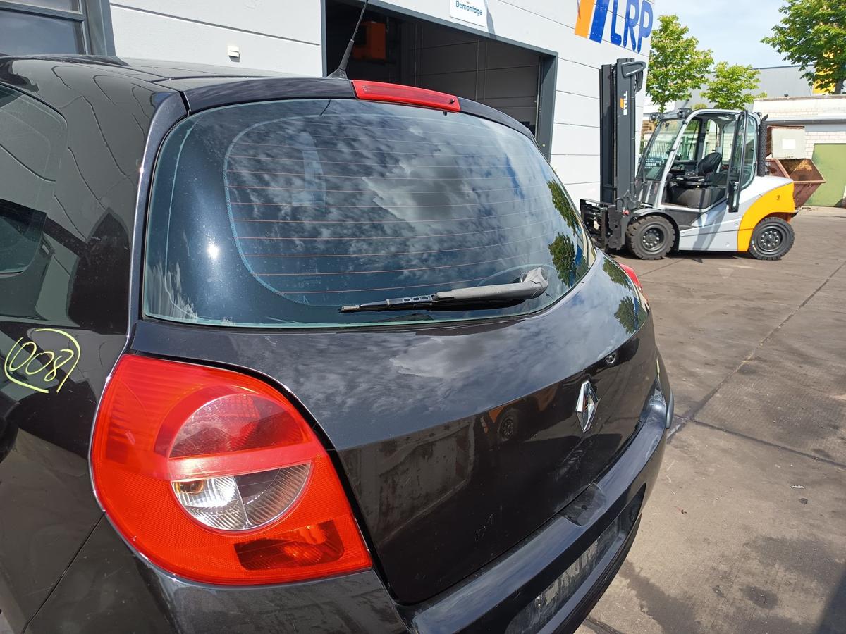 Renault Clio III original Heckklappe mit Scheibe 676 Perlmuttschwarz Bj 2006