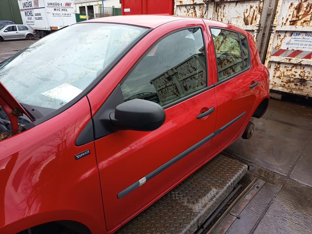 Renault Clio III original T&uuml;r vorn links Fahrer 727 Spanischrot Bj 2012