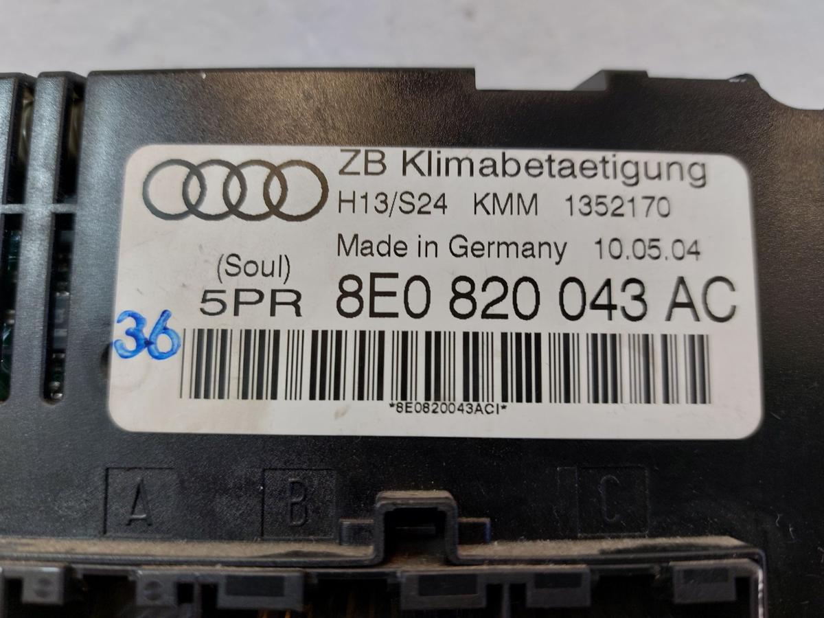 Audi A4 8E 8EC B7 Avant Klimabedienteil Heizungsregulierung f&uuml;r Doppeldin OEM
