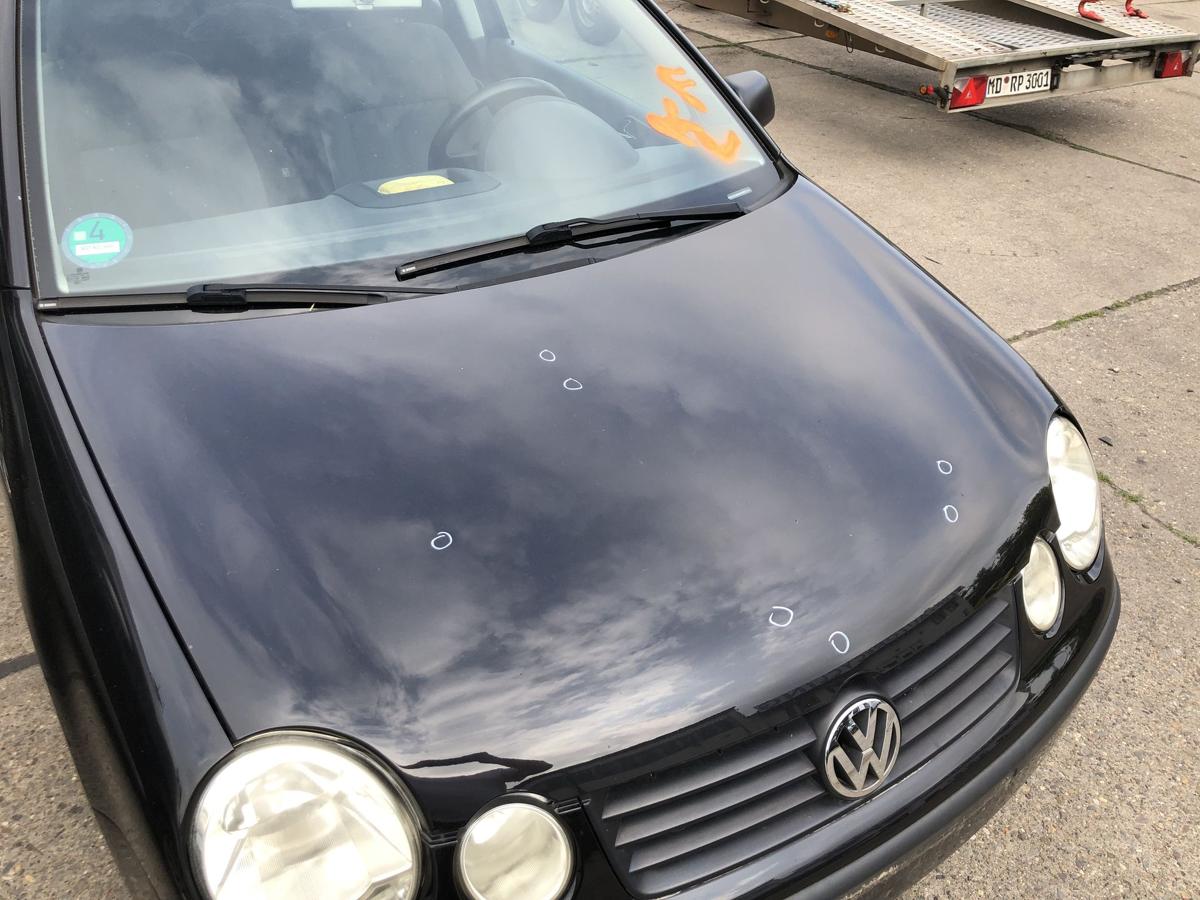 VW Polo 9N 9N1 Motorhaube Haube Klappe Deckel vorn Dellen LC9Z Black Magic