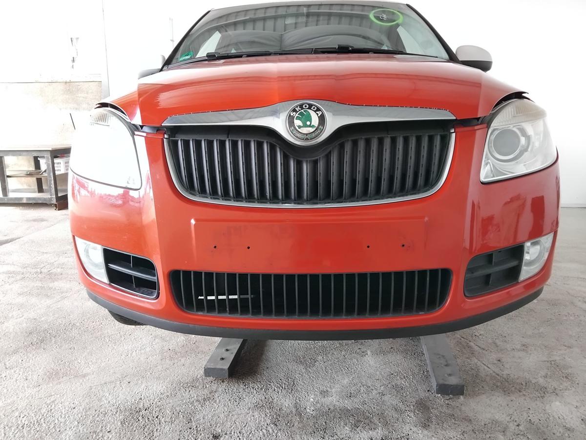Skoda Fabia 2 5J original Stoßfänger Stoßstange vorn corridarot 8151 BJ2009