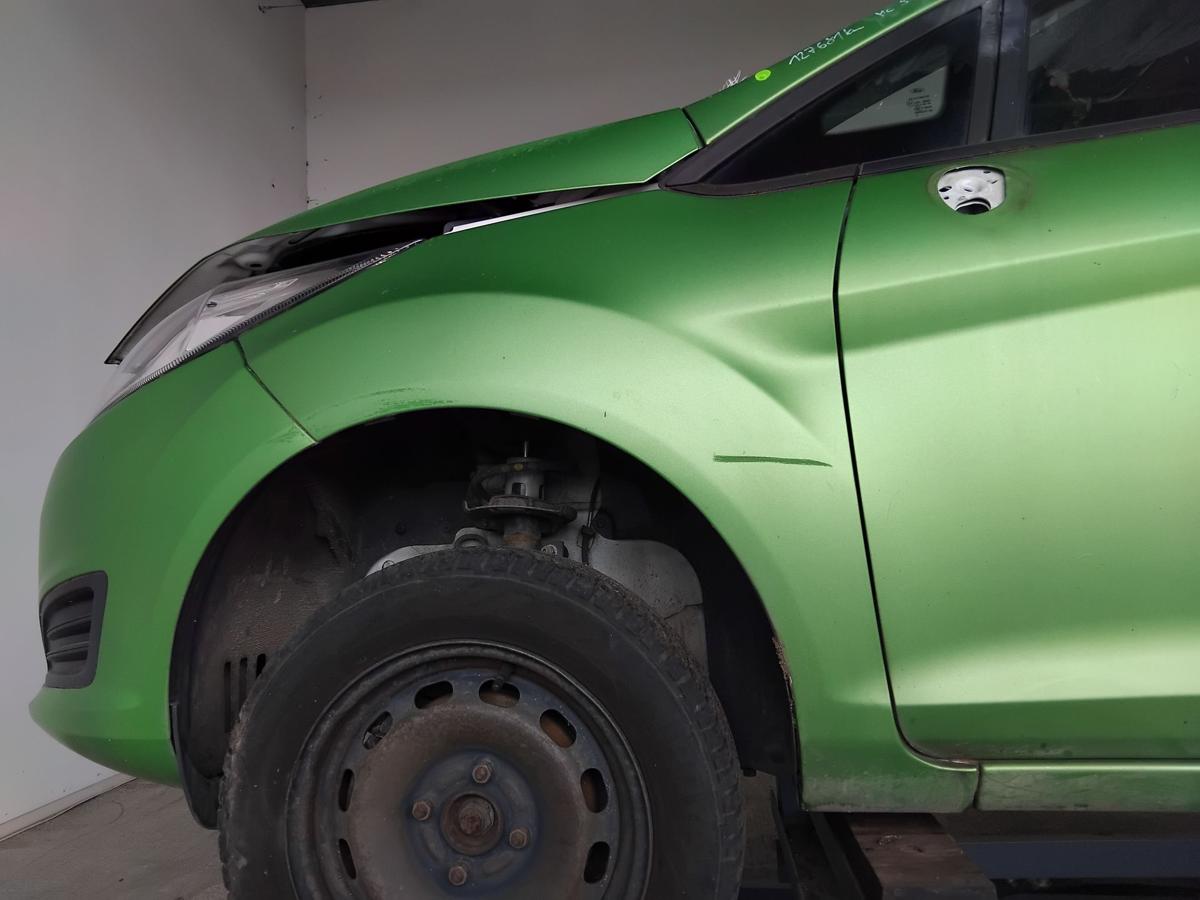 Ford Fiesta JA8 orig Kotfl&uuml;gel vorn links frostwei&szlig; gr&uuml;n foliert BJ2016 Facelift