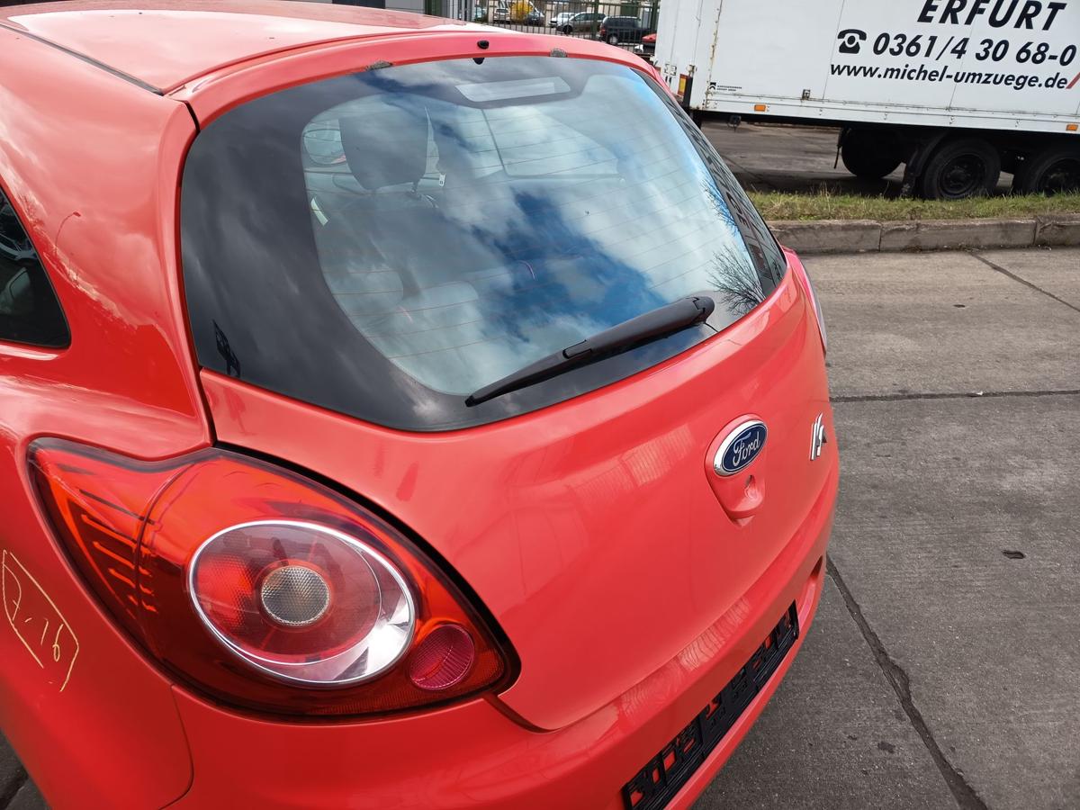 Ford KA RU8 original Heckklappe mit Scheibe Rost Sunriserot Bj 2010