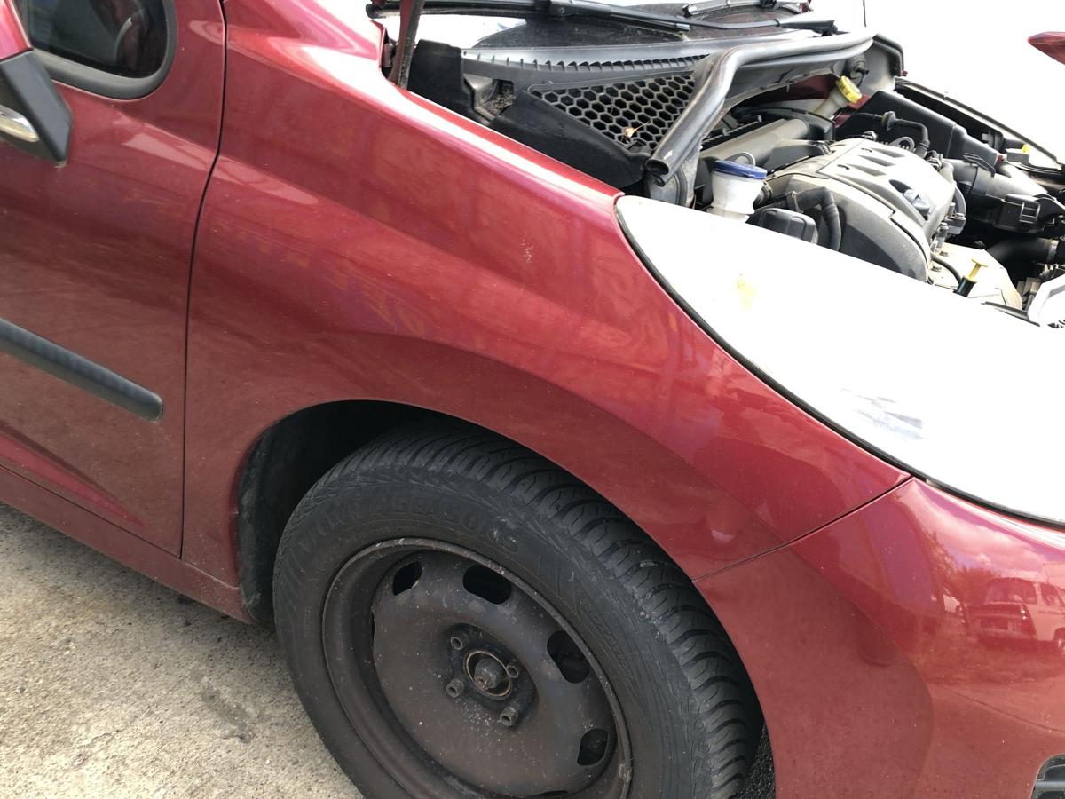 Peugeot 207 WA WC Kotfl&uuml;gel rechts Beifahrerseite Seitenwand KJC Rouge Erythree
