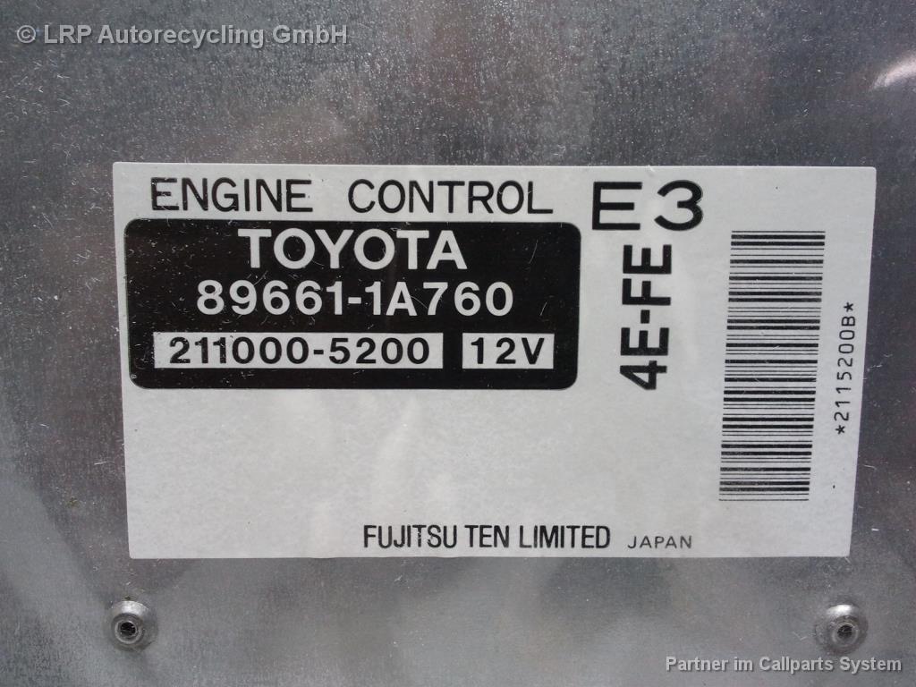 Toyota Corolla E11 BJ1999 Steuergerät Motor 896611A760 FUJITSU 2110005200