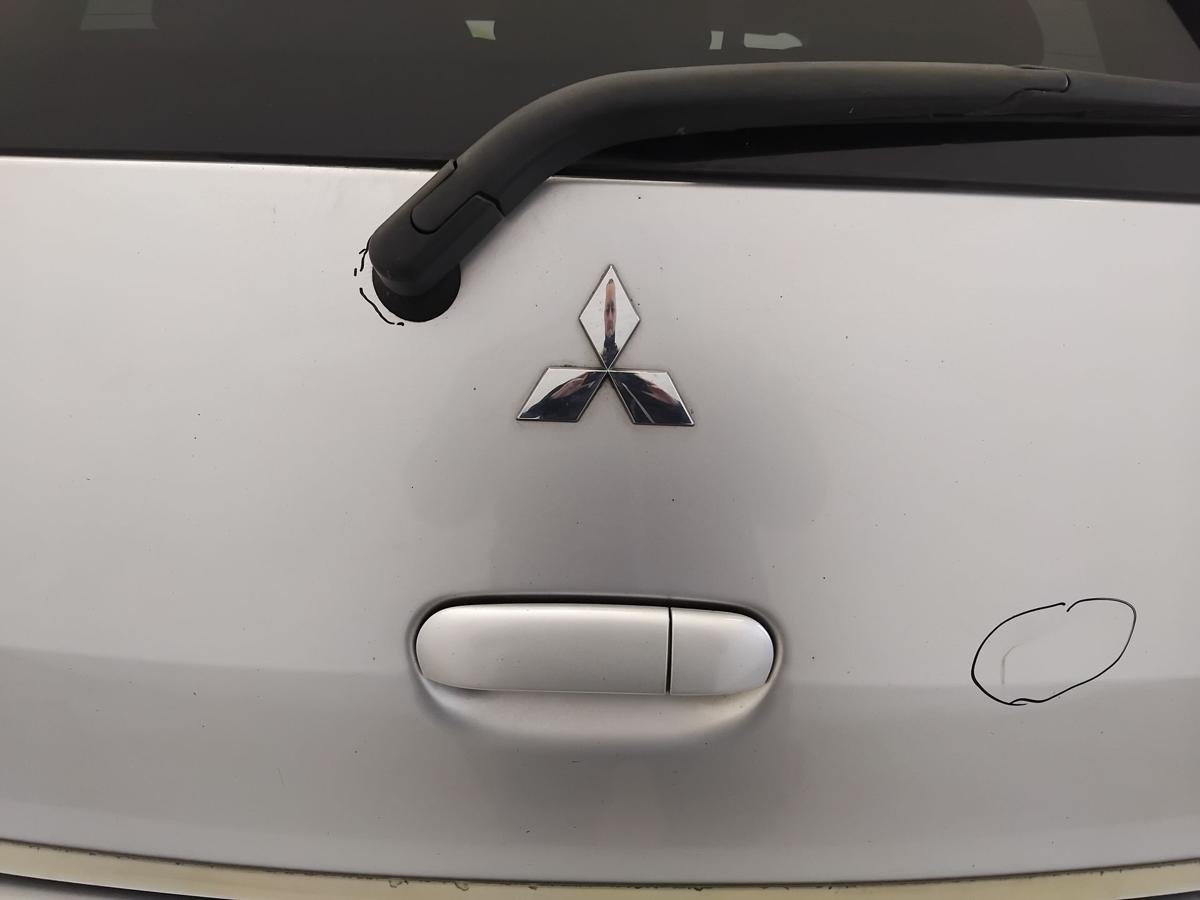Mitsubishi Colt Z30 Heckklappe 5-T&uuml;rer A50 Haag silber inkl.Heckscheibe BJ2007