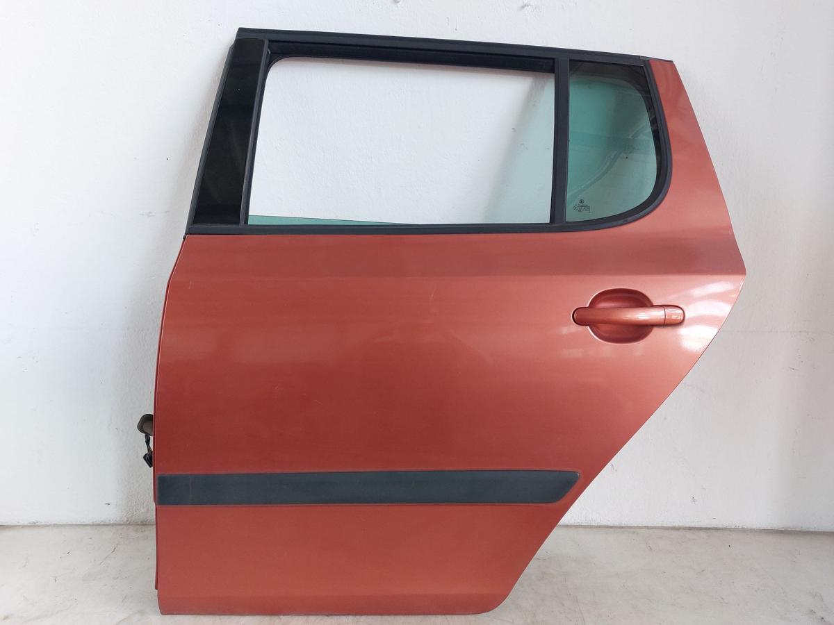 Skoda Fabia 5J T&uuml;r hinten links Fondt&uuml;r Rohbau LF3H Tangerine Orange 06-14 5trg