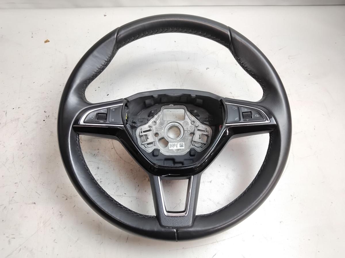 Skoda Rapid NH original Lenkrad Multifunktion Leder schwarz 5L0419091GCWE BJ2013