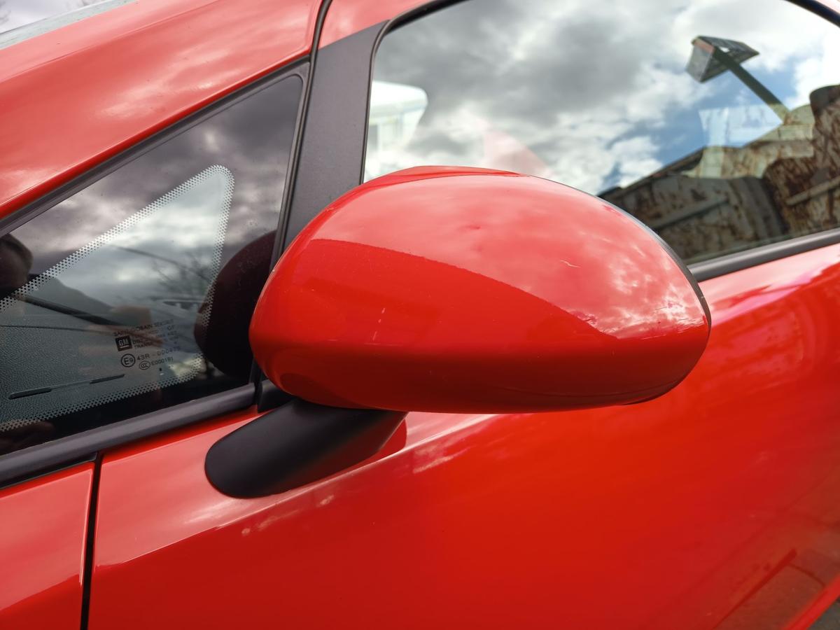 Opel Corsa D original Au&szlig;enspiegel links elektrisch Z547 Magmarot Bj 2009