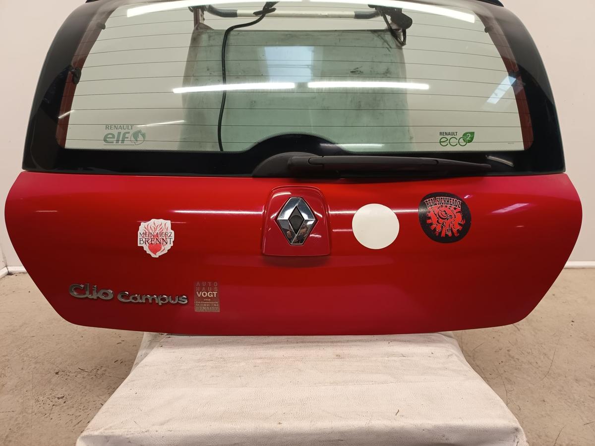 Renault Clio II Campus bis 2012 original Heckklappe mit Scheibe OV727 RED BRISK