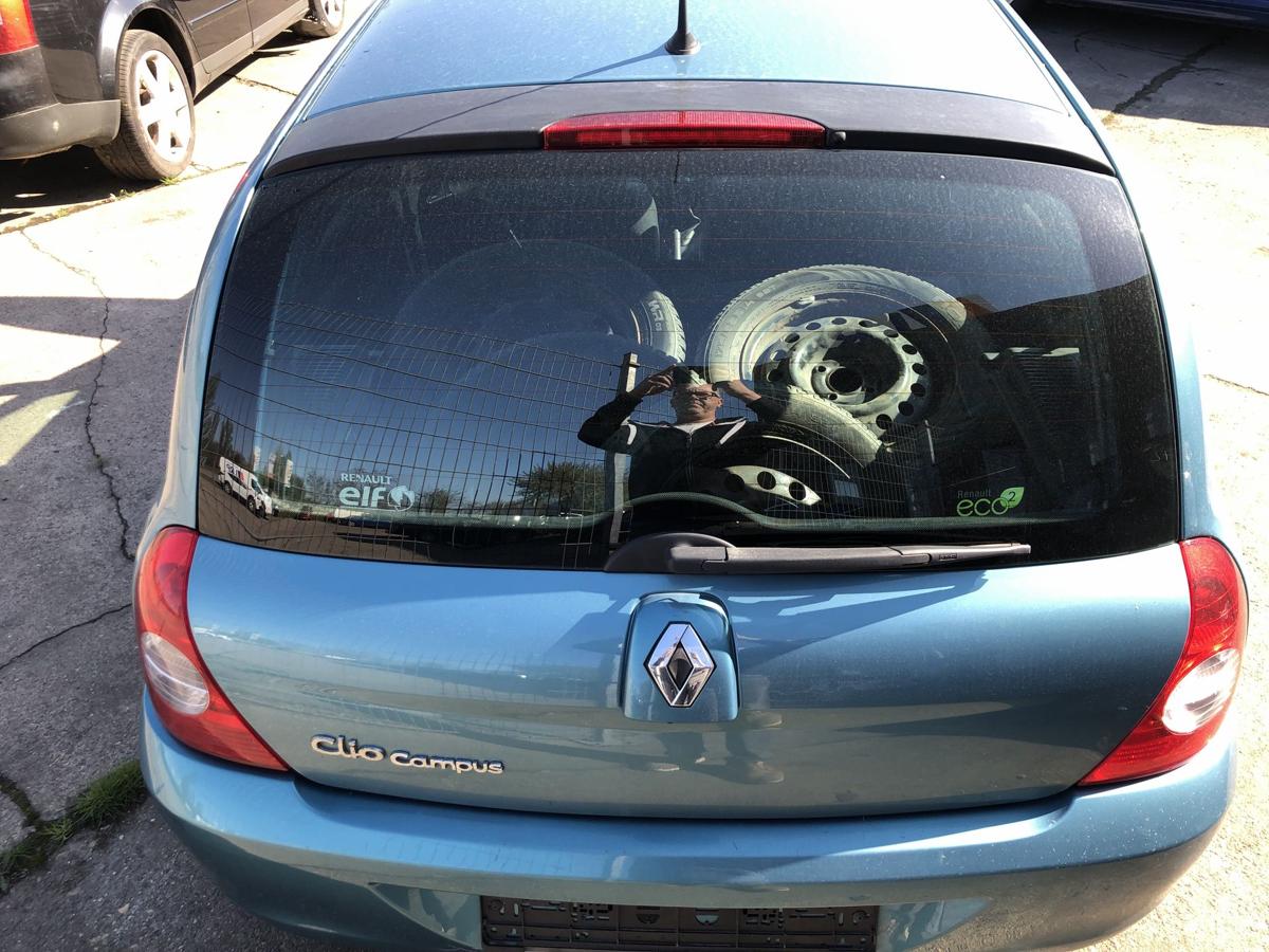 Renault Clio II 2 Campus Heckklappe mit Heckscheibe TEF47 Blau Cyclade