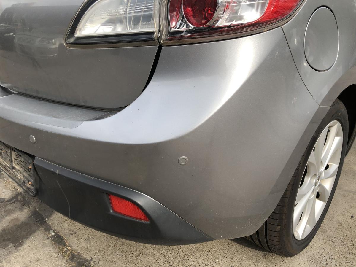 Mazda 3 Typ BL Stoßfänger hinten mit PDC Heckschürze 5trg 38P Liquid Silver Met
