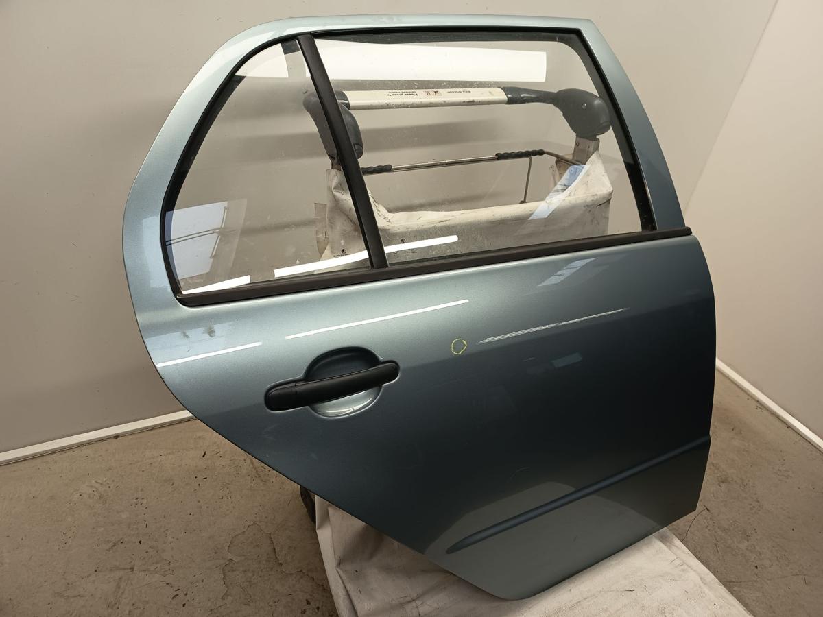 Skoda Fabia 6Y Limo ab 2004 original Tür hinten rechts LF7U-Stone Grey Metallic