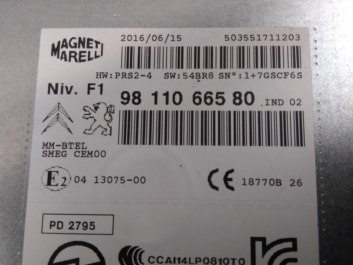 Peugeot 208 original Radio-Navigationsgerät Telematik-Unit 9811066580 Bj.2016