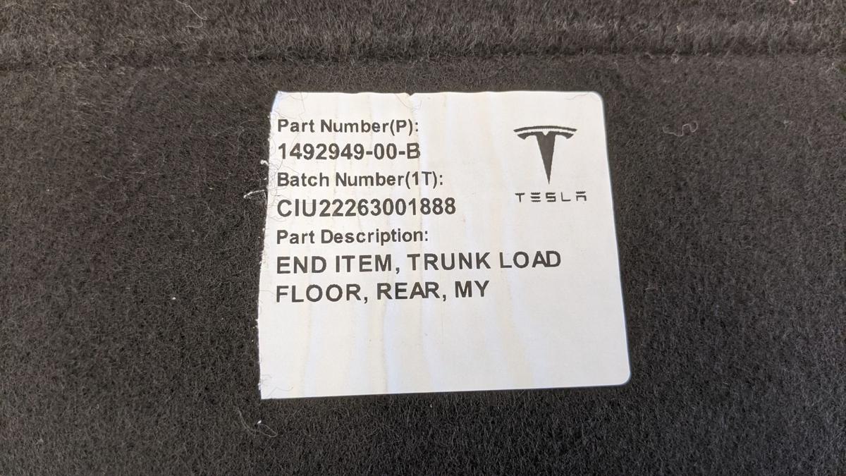 Kofferraumboden Bodenbelag Laderaumboden Teppich hinten Ladeboden Tesla Model Y