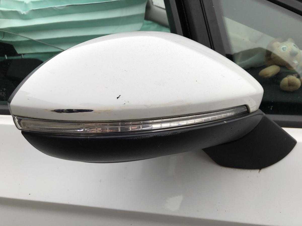 VW Golf Sportsvan AUV ab17 Außenspiegel rechts elek heizbar Blinker LC9A weiß