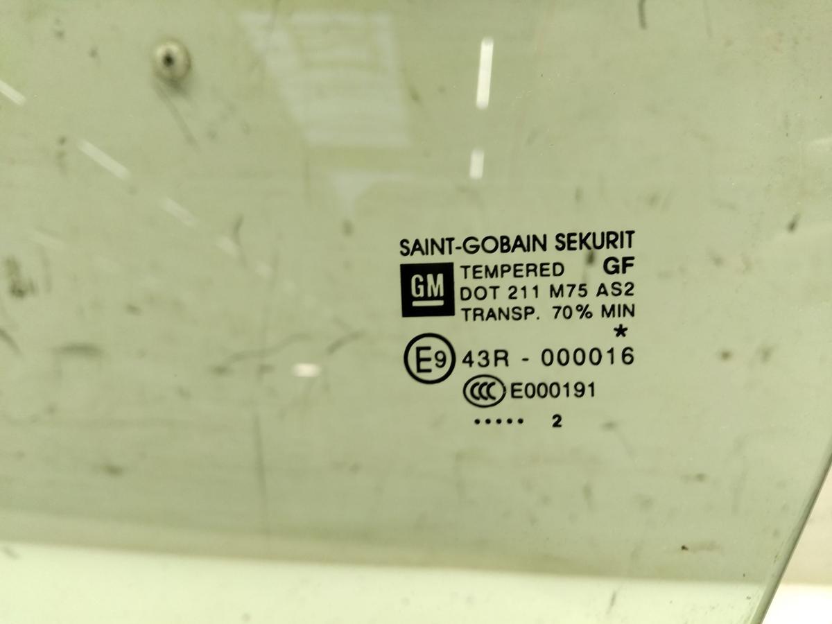 Opel Meriva B original T&uuml;rscheibe vorn links gr&uuml;ncolor BJ2012