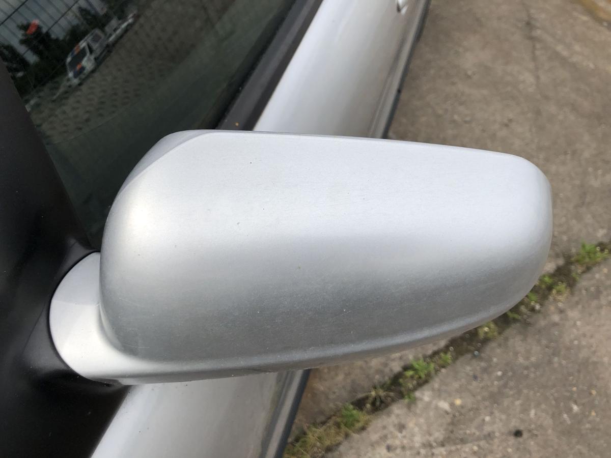 Seat Leon 1M Aussenspiegel links Seitenspiegel manuelle Verstellung LS7N silber