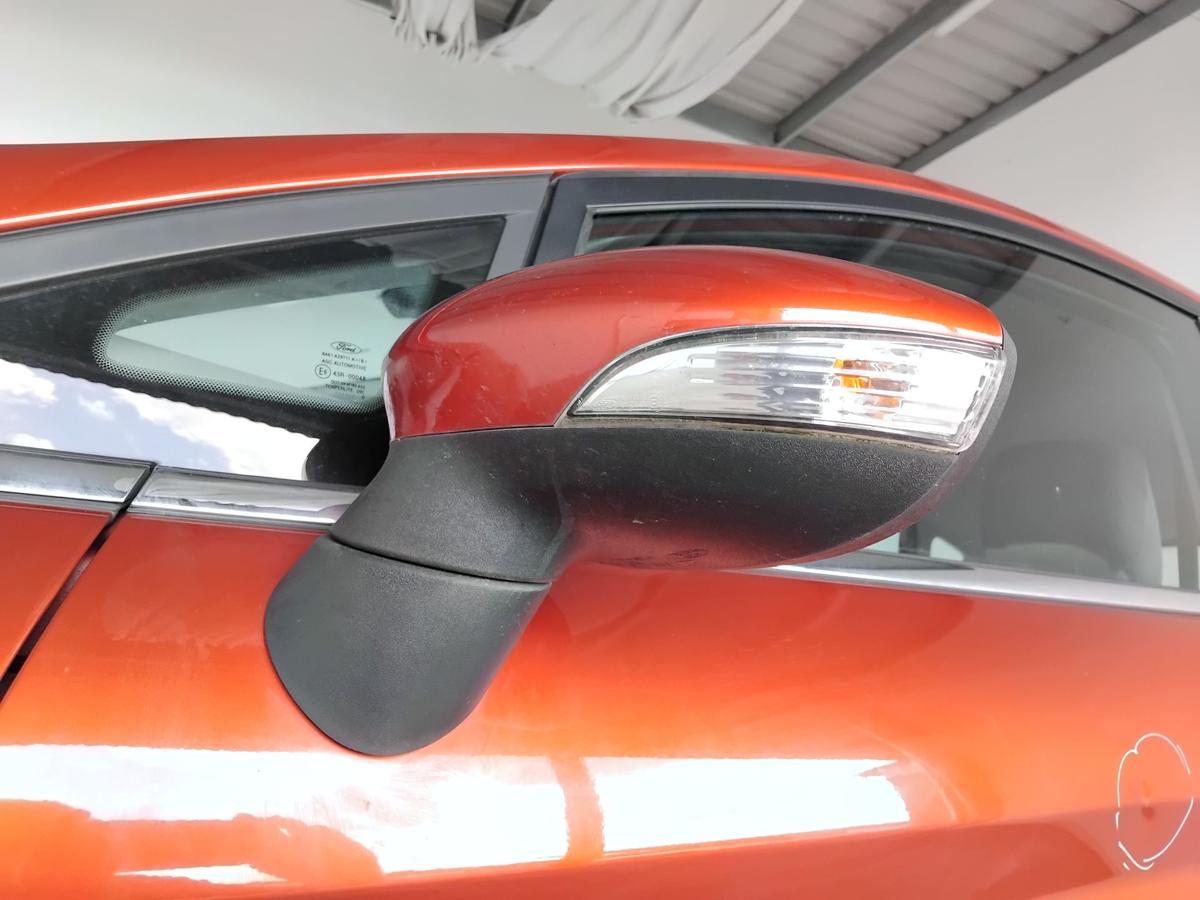 Ford Fiesta JA8 orig Au&szlig;enspiegel links elektrisch anklappbar BJ2010 tangorot