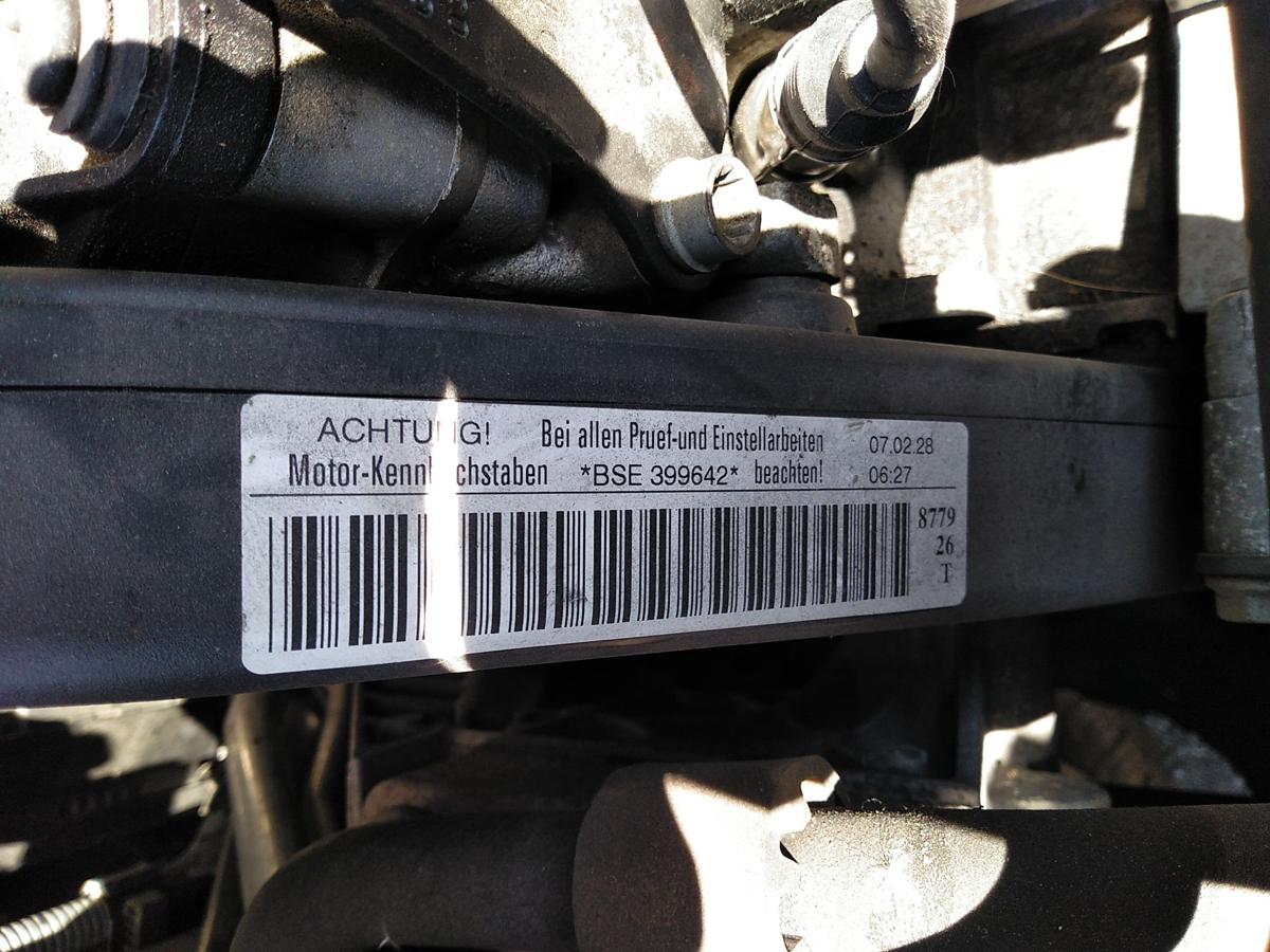 Motor Engine BSE 1.6 75kw Laufleistung 144440km Audi A3 8P BJ2007