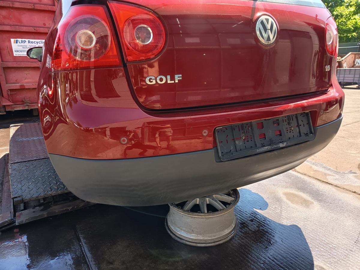 VW Golf V 5 orig Stoßstange hinten Stoßfänger LA3W Red Spice met. Bj 2004