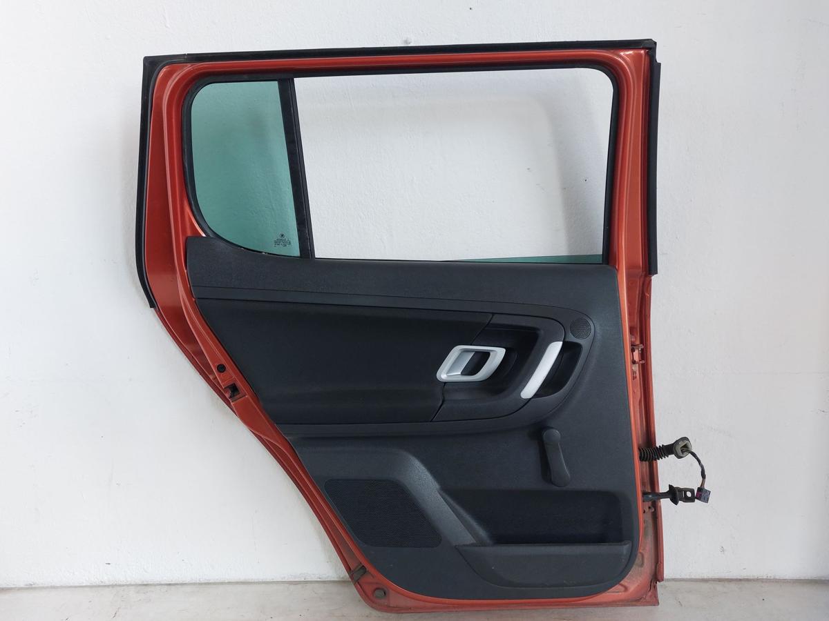 Skoda Fabia 5J T&uuml;r hinten links Fondt&uuml;r Rohbau LF3H Tangerine Orange 06-14 5trg