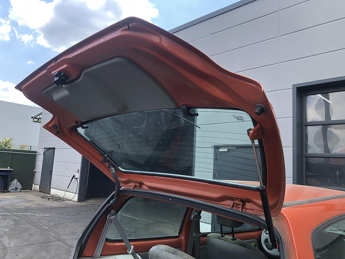 Renault Twingo I orig Heckklappe mit Scheibe OV327 Tropical Orange Bj 99