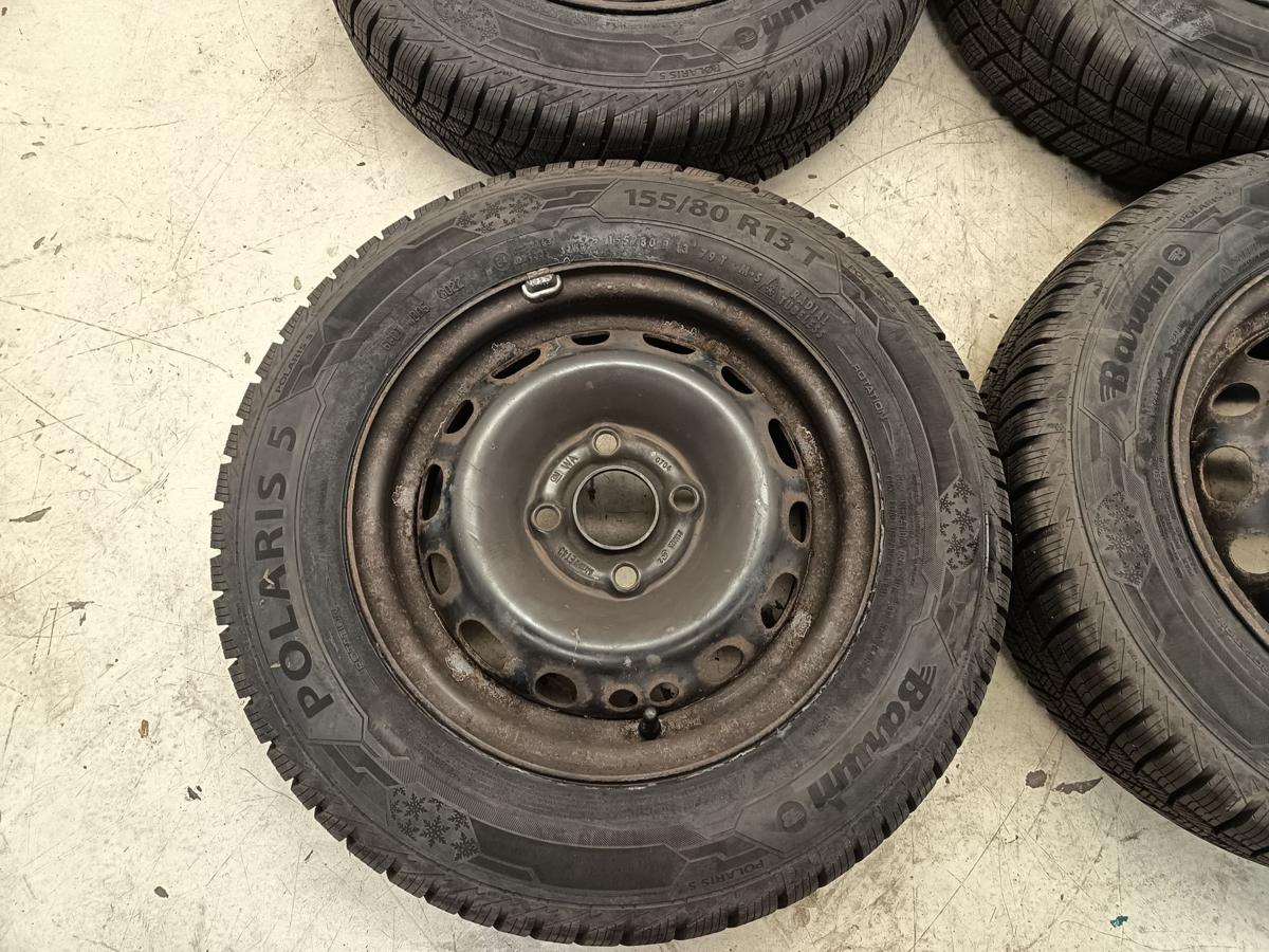 Opel Corsa C orig Satz Stahlfelgen mit Reifen 5x13 ET 43 mit Radkappen Bj 2004
