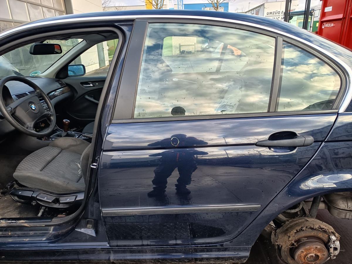 BMW E46 Limo original T&uuml;r hinten links Fond 317/5 Orientblau Bj 2005