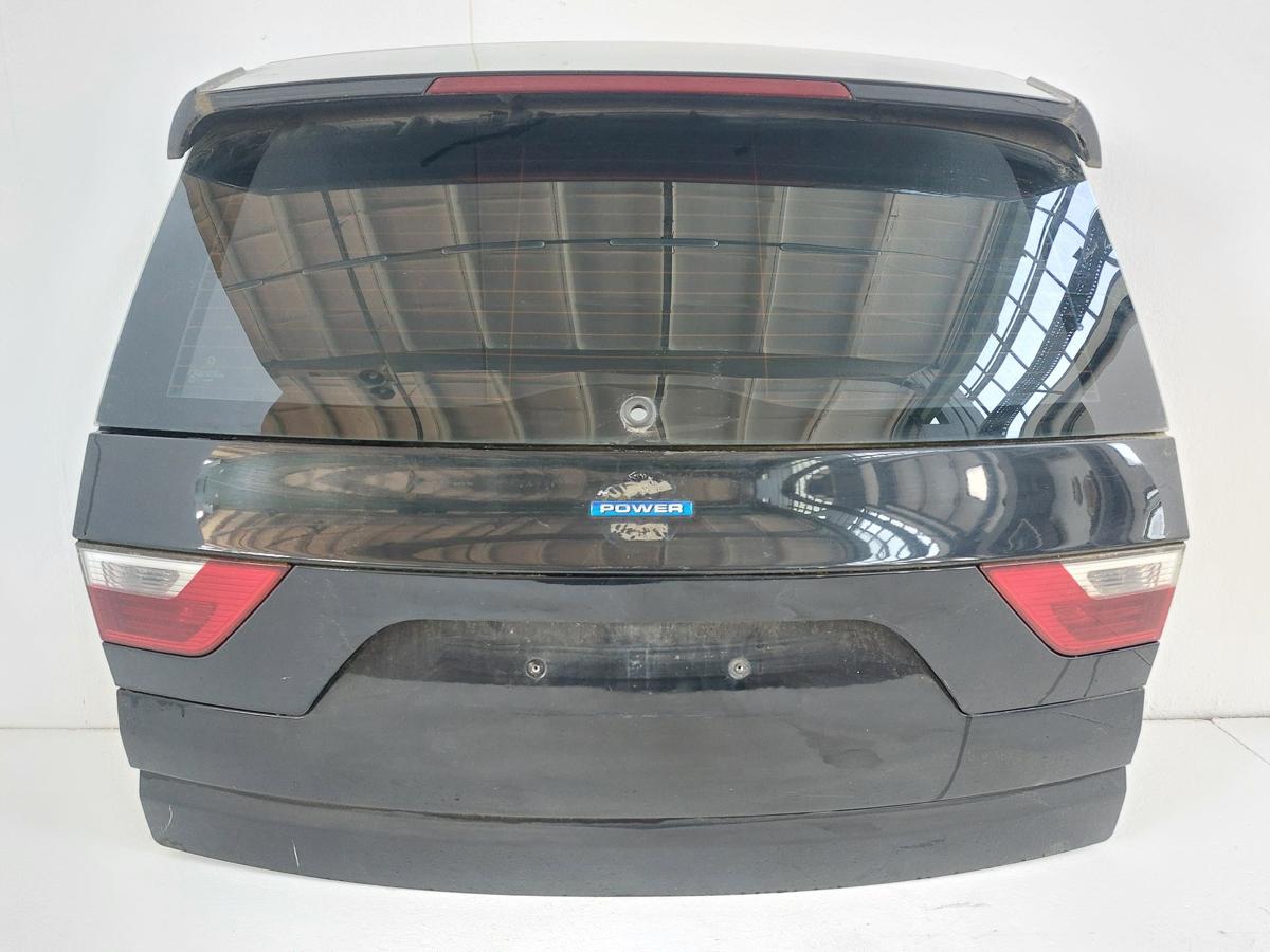 BMW X3 E83 LCI Heckklappe mit Heckscheibe Facelift Roh 475 Black Sapphire