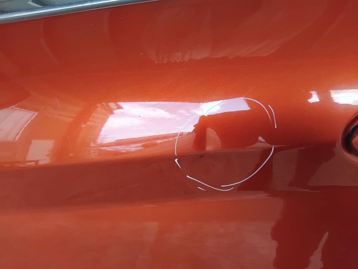 Ford Fiesta JA8 T&uuml;r vorn links Fahrert&uuml;r 5-t&uuml;rig tangorotmetallic BJ2010