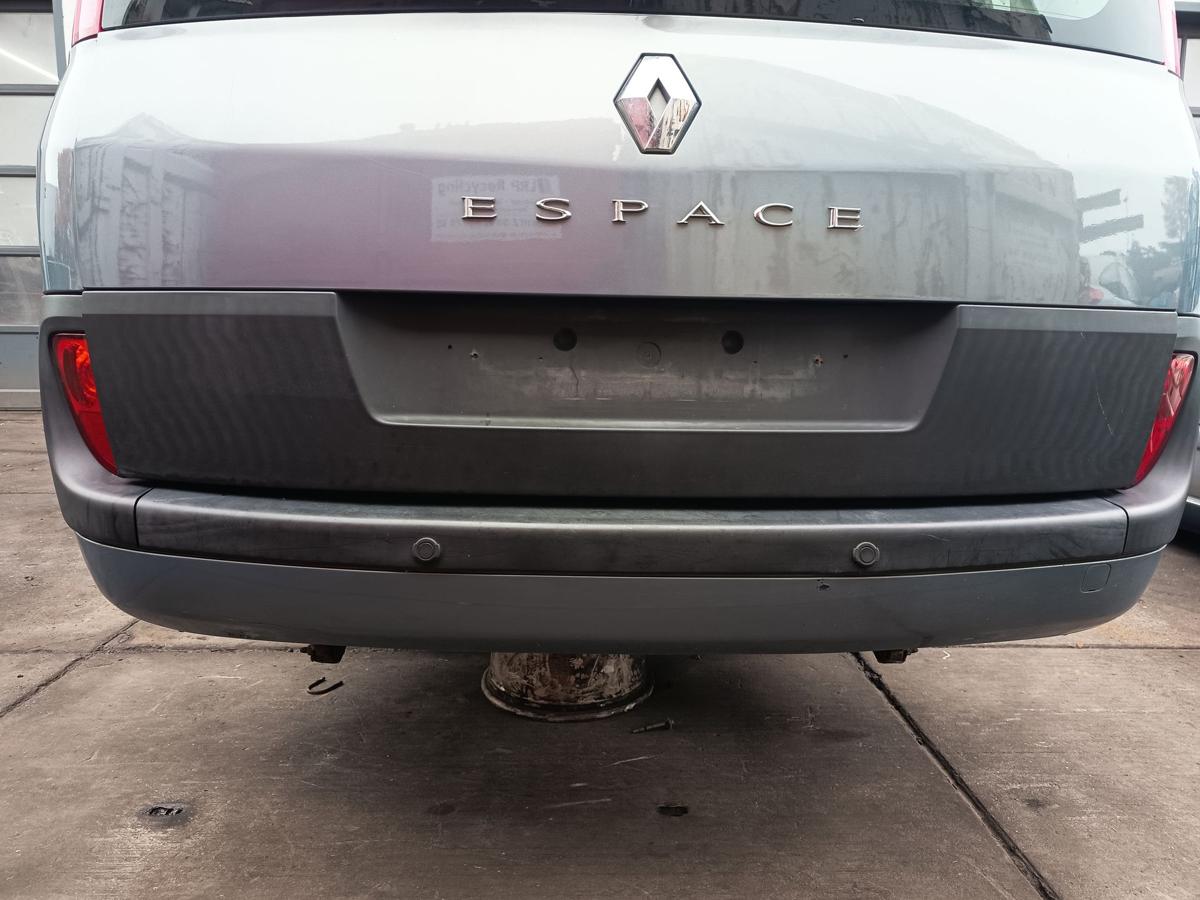 Renault Espace IV JK0/JK1 Bj 2003 original Stoßfänger hinten mit PDC Blue Ted47