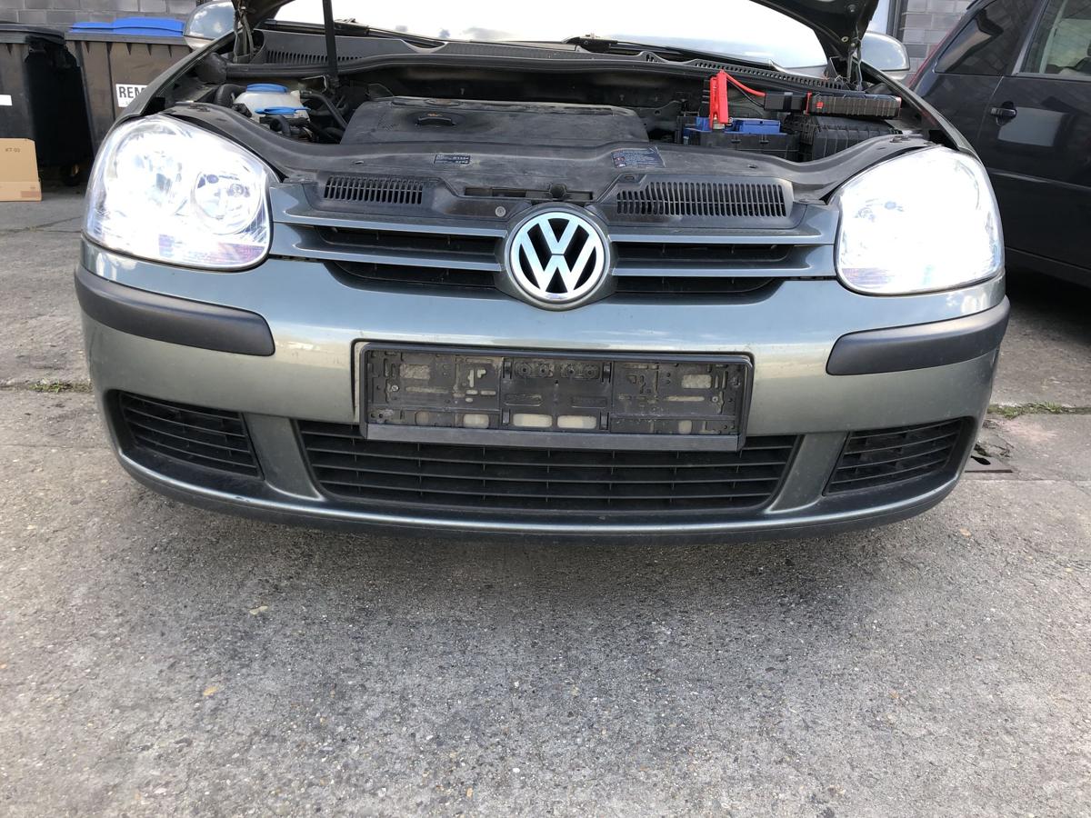 VW Golf 5 V 1K Sto&szlig;f&auml;nger vorn Frontsch&uuml;rze Frontsto&szlig;stange LA6Q Sagegreen