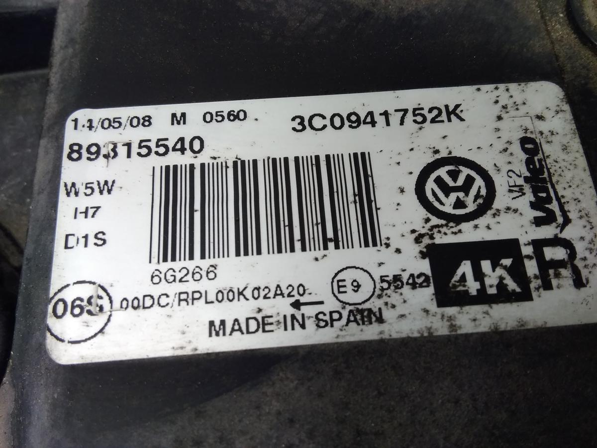 VW Passat 3C B6 original Bi Xenon Scheinwerfer rechts Valeo BJ2008