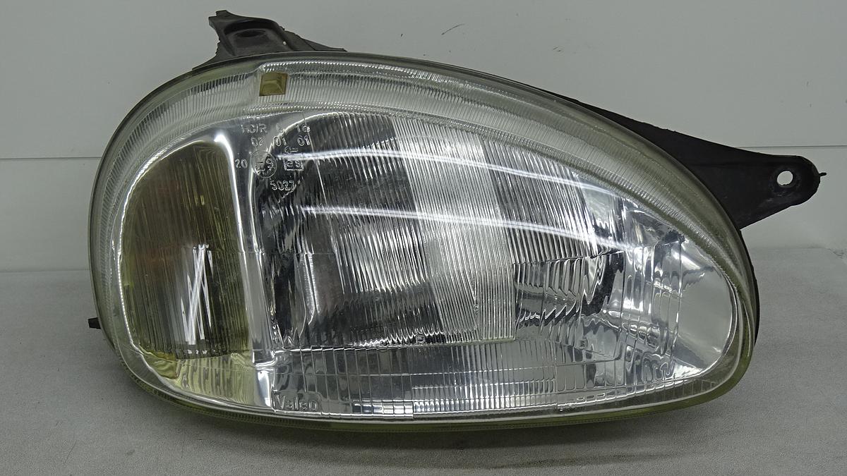 Opel Corsa B Hauptscheinwerfer Frontscheinwerfer rechts Bj2000 Halogen H4 Streuglas