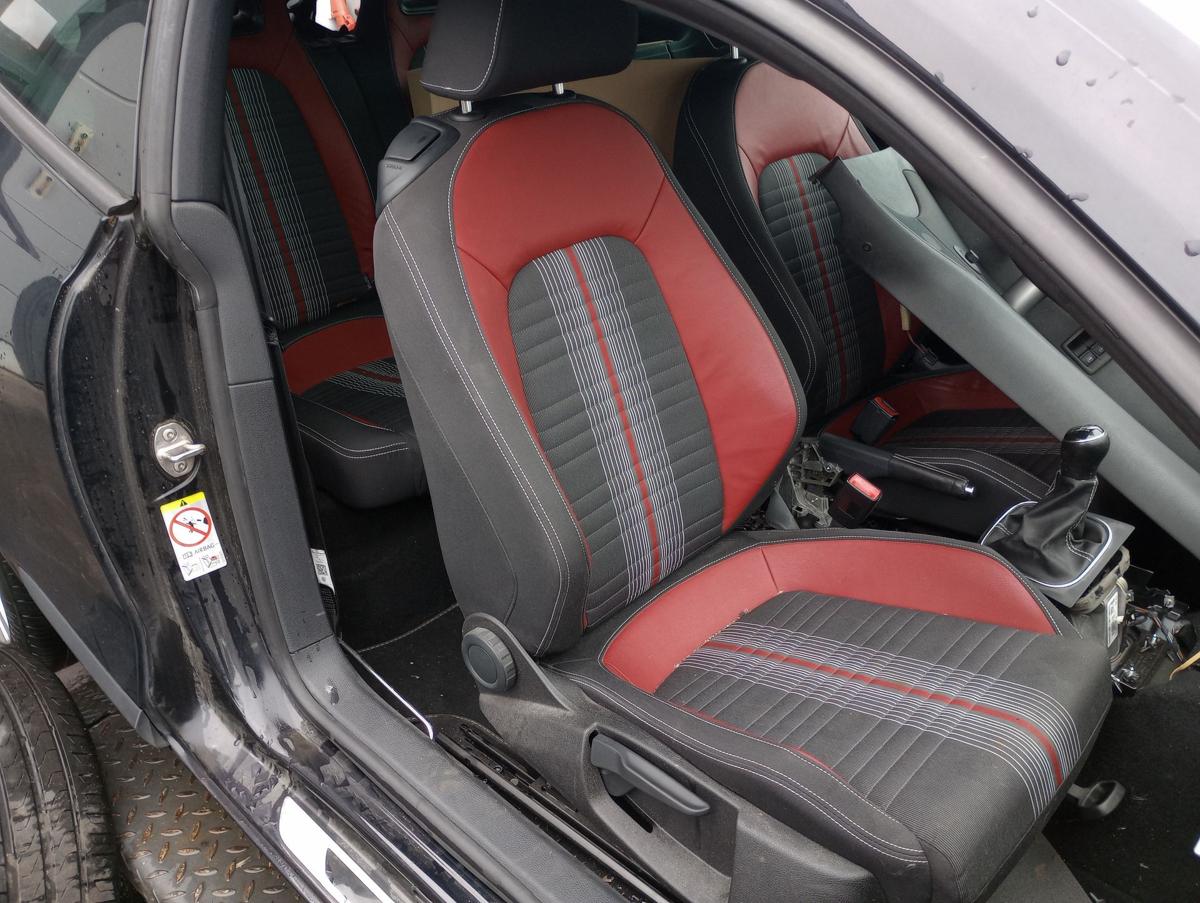 VW Scirocco III 3 orig Beifahrersitz Teilleder rot/schwarz Sitzheizung Bj 2012