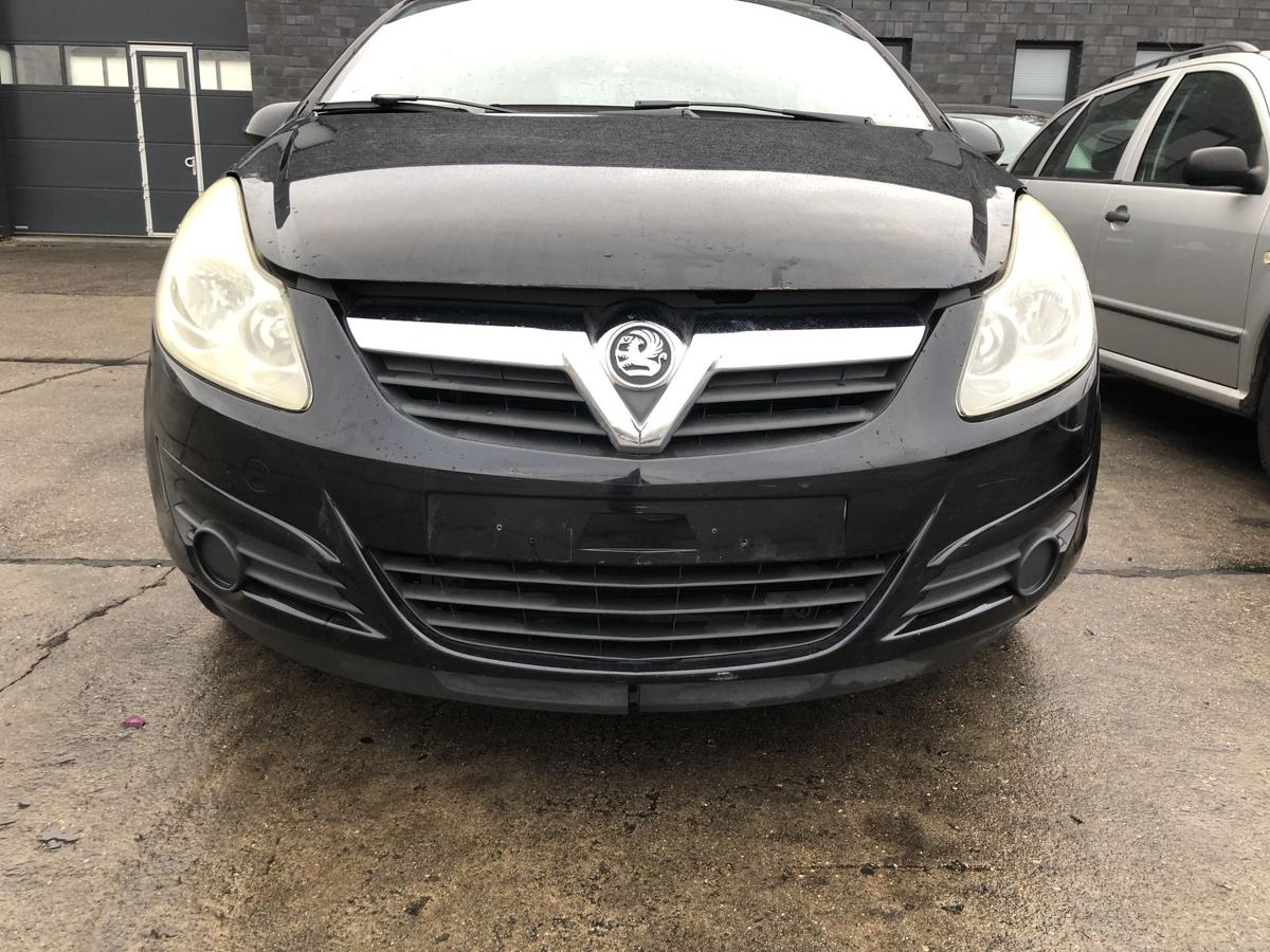 Opel Corsa D Sto&szlig;f&auml;nger vorn Frontsch&uuml;rze mit Vauxhall Grill 2HU Saphirschwarz
