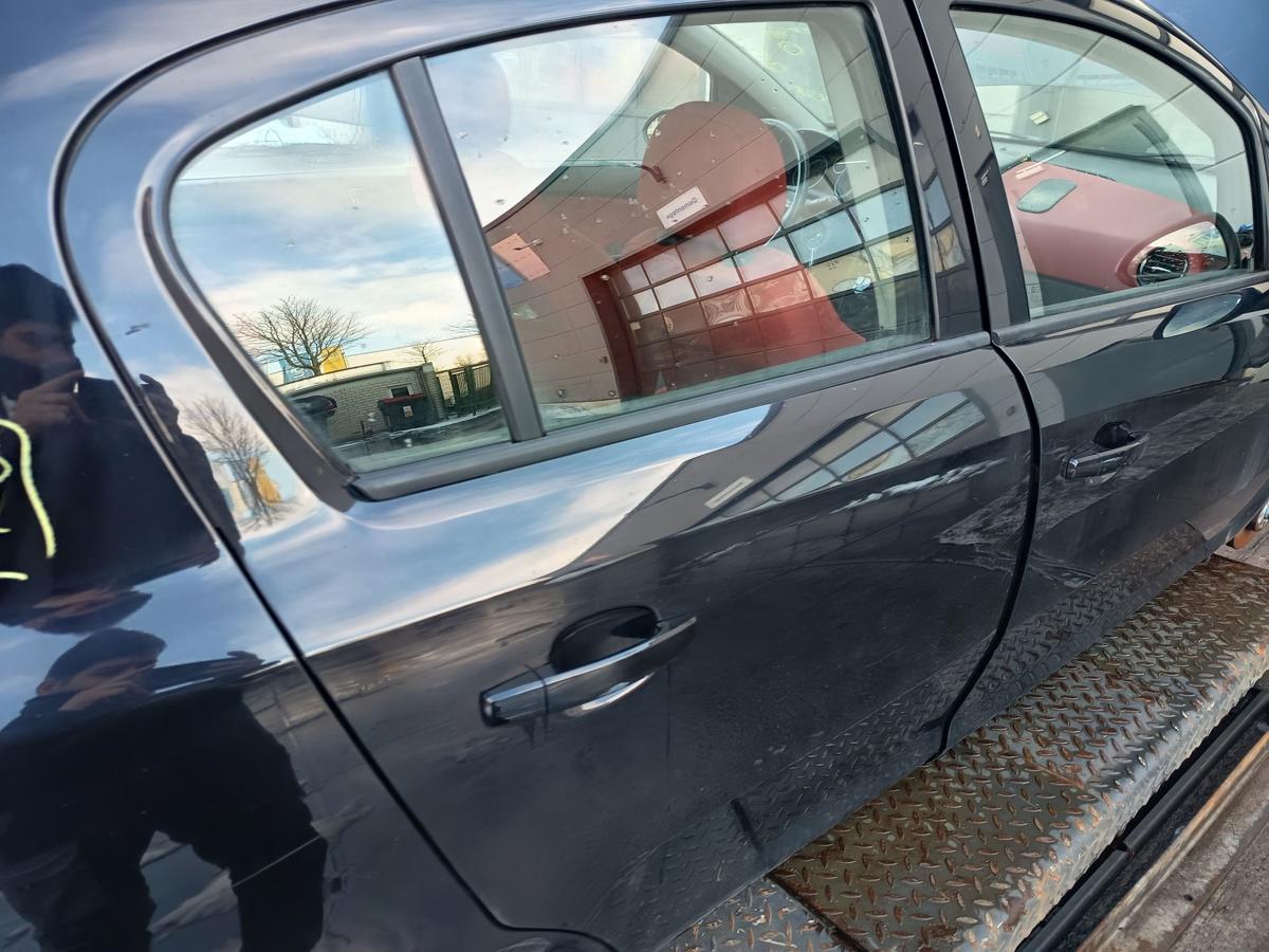 Opel Corsa D original T&uuml;r hinten rechts Fond Z20R Saphirschwarz Bj 2009