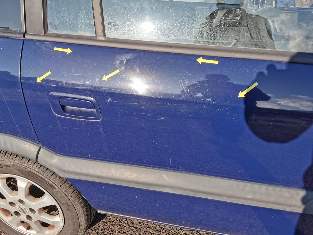 Opel Zafira A T&uuml;r Autot&uuml;r Rohbaut&uuml;r Fondt&uuml;r hinten rechts Z20Z Atlantikblau