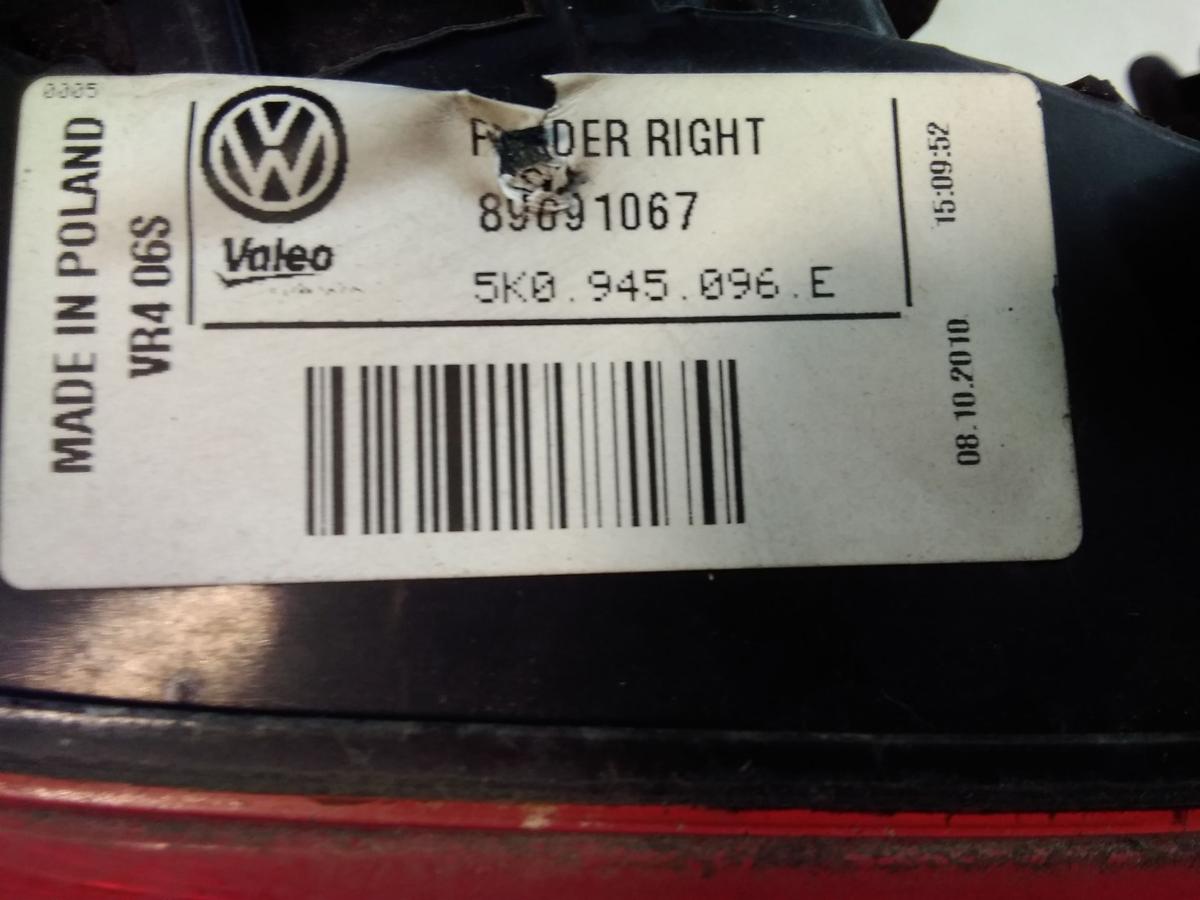 VW Golf 6 original Rückleuchte Heckleuchte rechts außen BJ2010 Fließheck