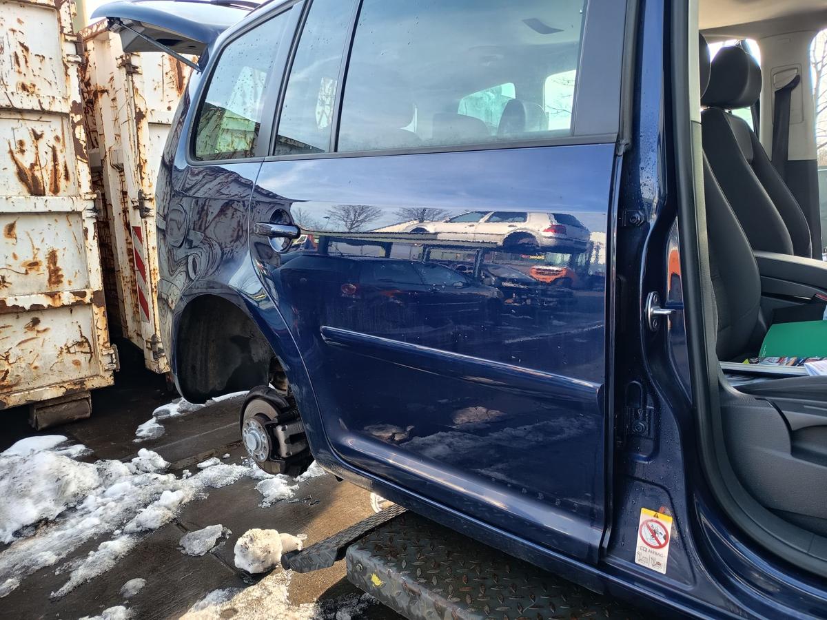 VW Touran 1T original T&uuml;r hinten rechts Fond B5N Indigoblau Bj 2006