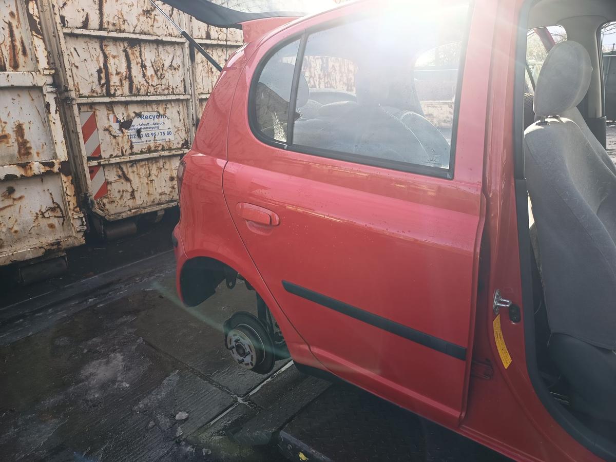 Toyota Yaris XP10 original T&uuml;r hinten rechts Fond 3P0 Vulkanrot Bj 2001