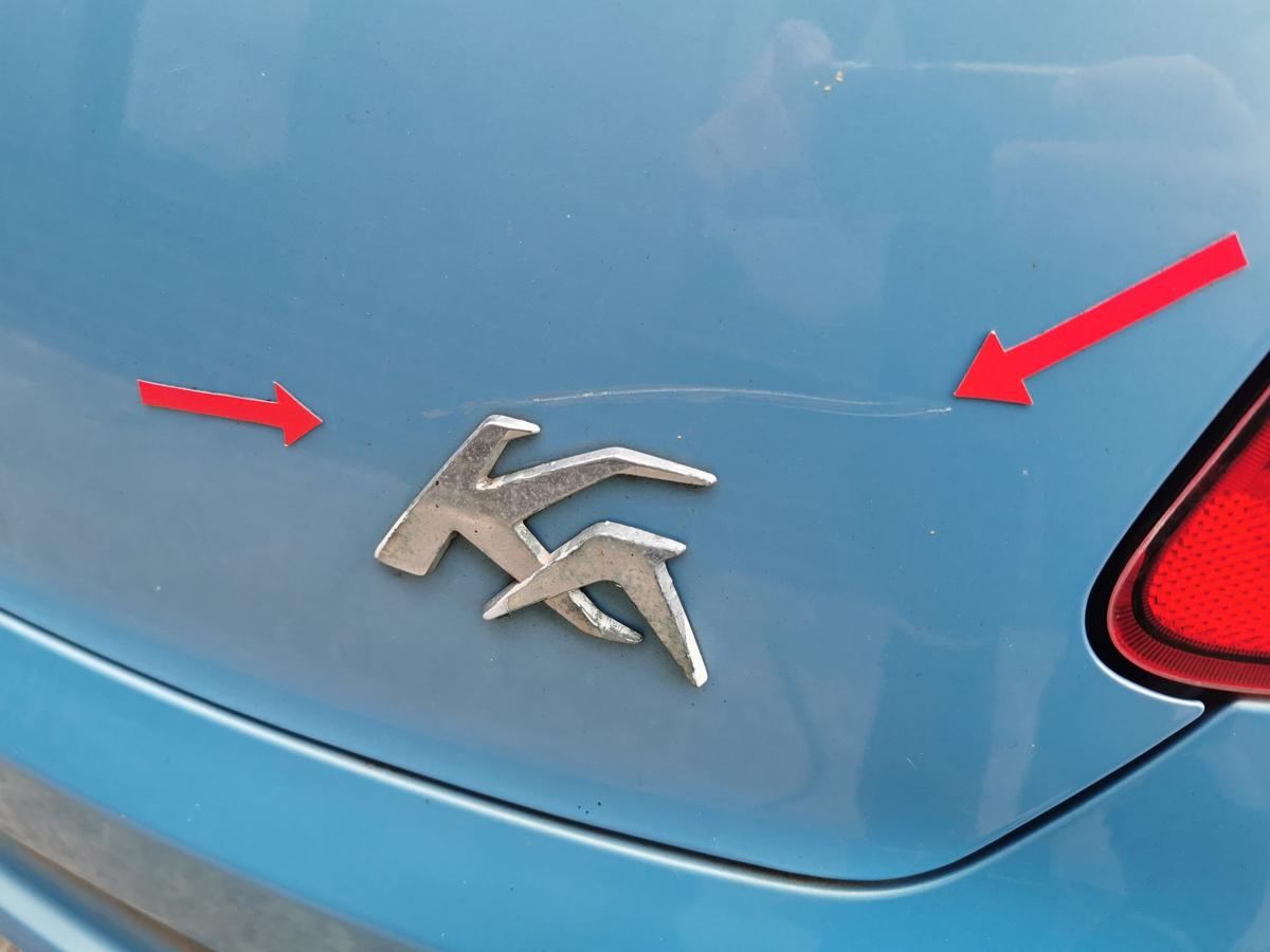 Ford KA RU8 Heckklappe Klappe Deckel hinten mit Scheibe Scuba Blau ROHBAU