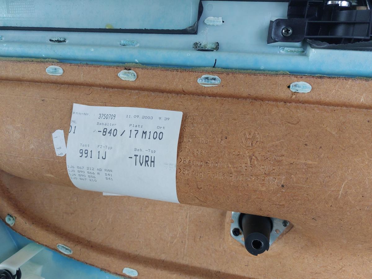 VW Golf 4 IV 1J T&uuml;rverkleidung hinten rechts Fondt&uuml;r EFH 5-t&uuml;rer NICHT Kombi