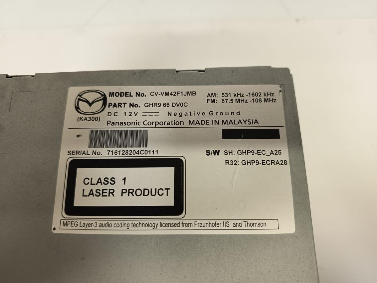 Mazda 6 GJ orig Radio Navigation System Bj 2015