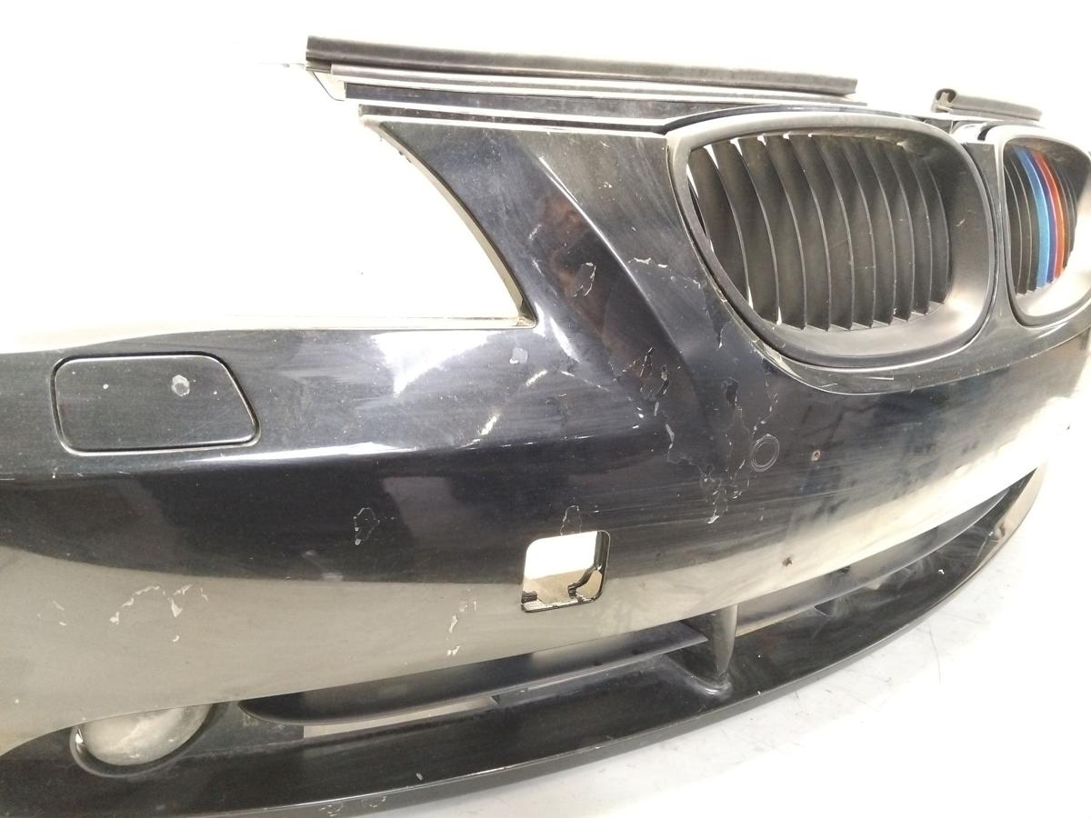 BMW 5er E60 E61 orig Sto&szlig;f&auml;nger Sto&szlig;stange vorn SRA PDC BJ2005 475 Blacksapphire