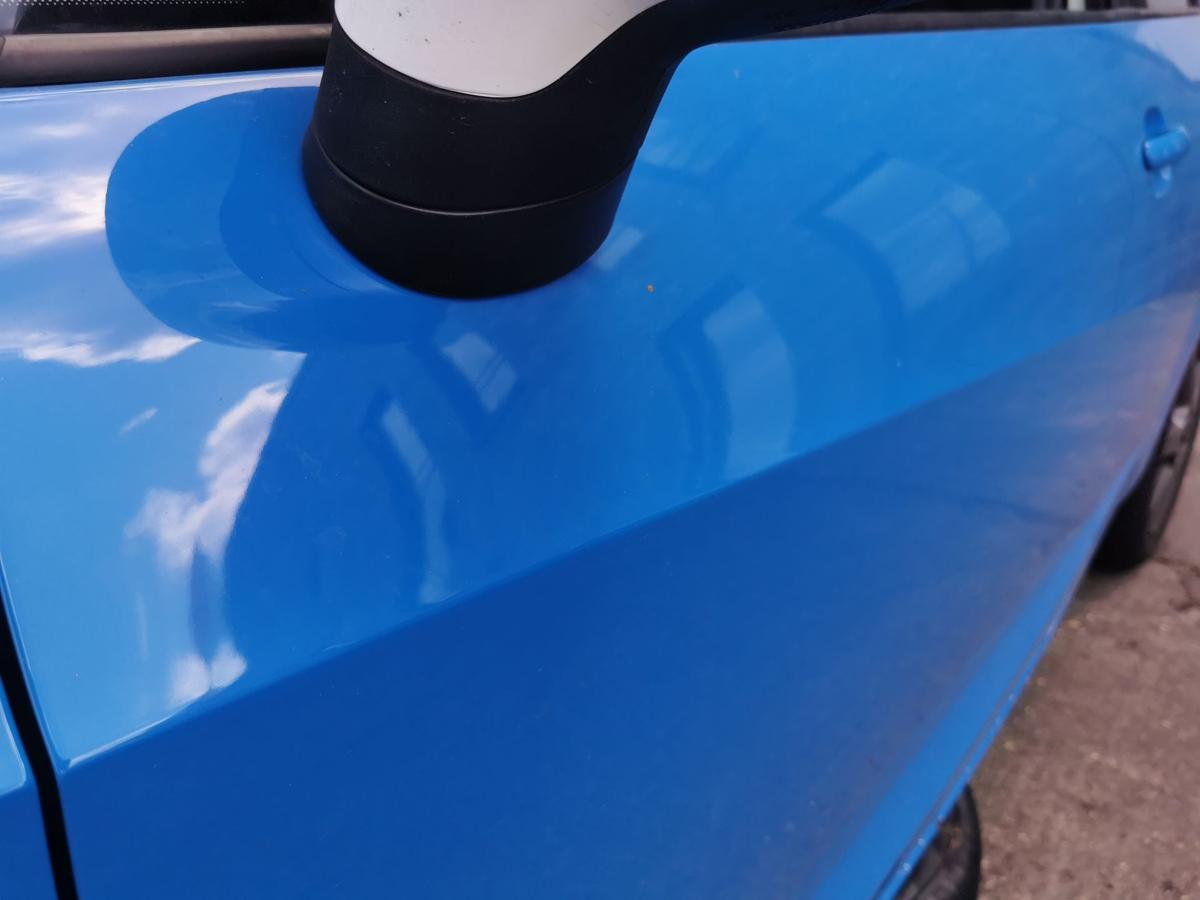 Seat Ibiza 6J Fahrertür Tür Autotür Rohbautür vorn links blau 3trg TEXT BILDER