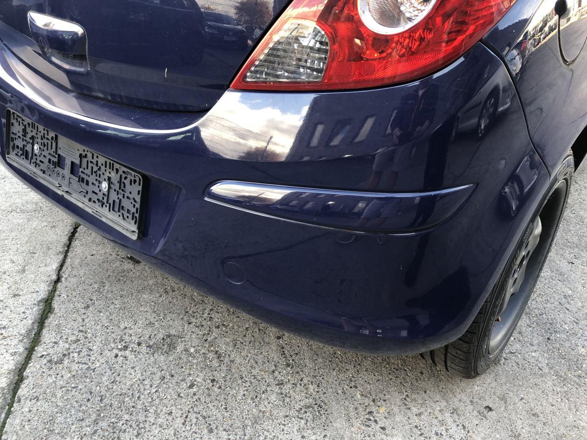 Opel Corsa D Stoßfänger hinten Heckschürze 3 türer Z20Z Royalblau Stoßstange