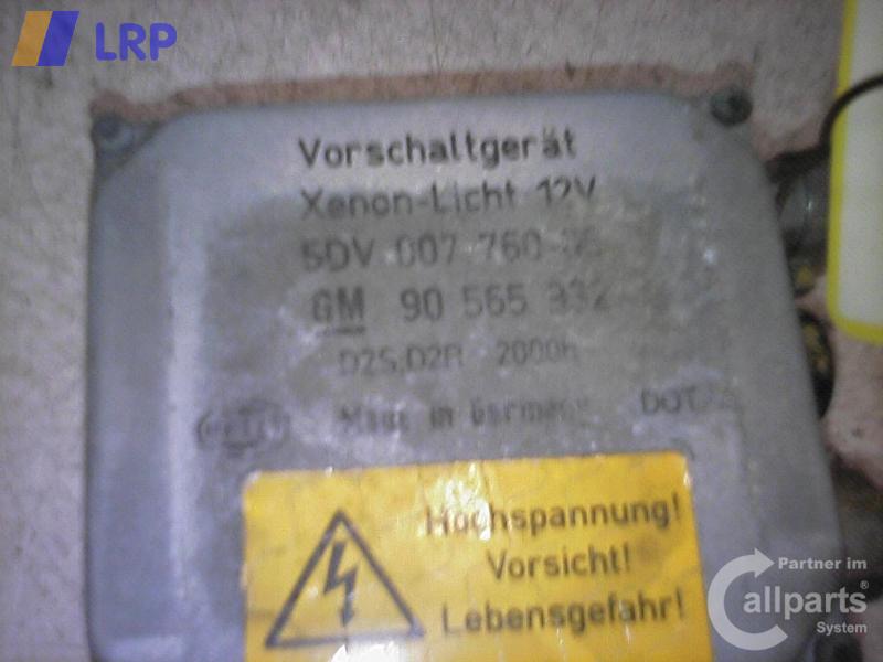 Opel Omega B Bj.2000 Zündgerät Scheinwerfer rechts Xenon 90565932 5DV00776005 Hella